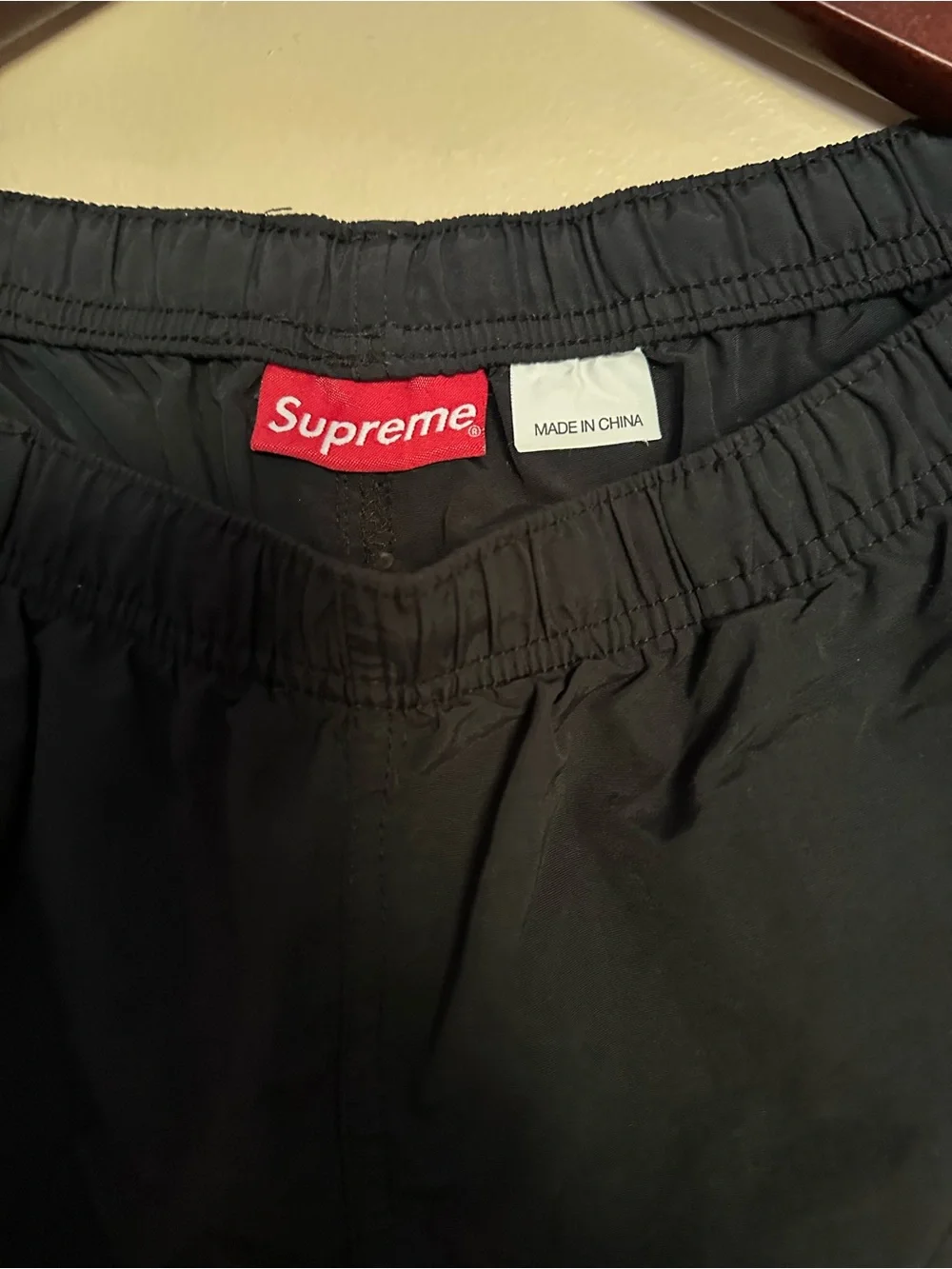 Supreme Black Elastic Waist Jogger Pants